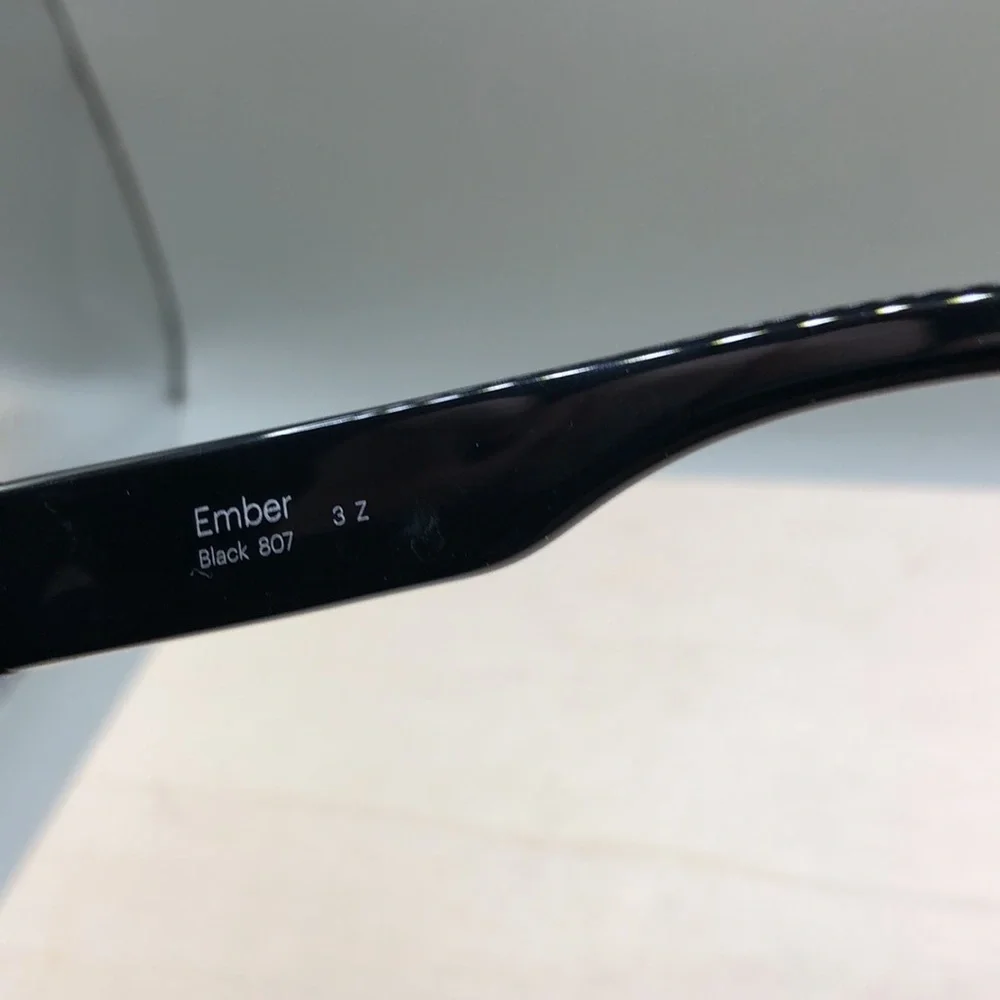 smith ember 807 black sunglasses chromapop lens polarized rectangular - unisex
